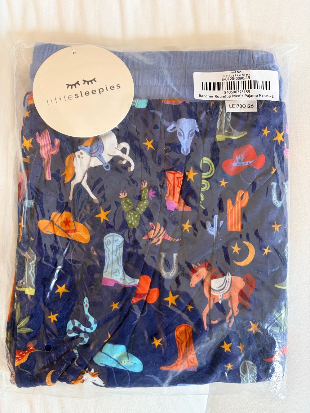 Little Sleepies Rancher Round Up Men’s Pajama Pants (Large) NWT